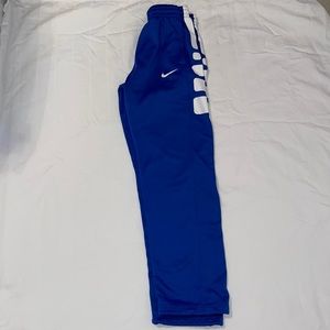 Blue Nike elite stripe training fleece pants (S)